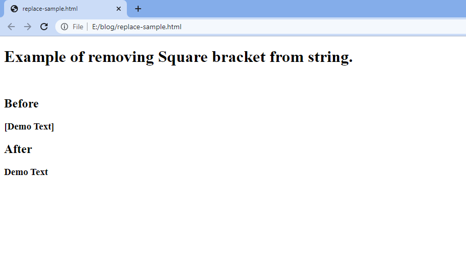 Remove square brackets (Multiple) from string javascript