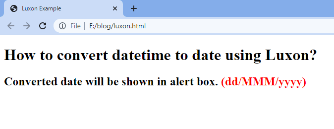 Convert datetime to date using Luxon